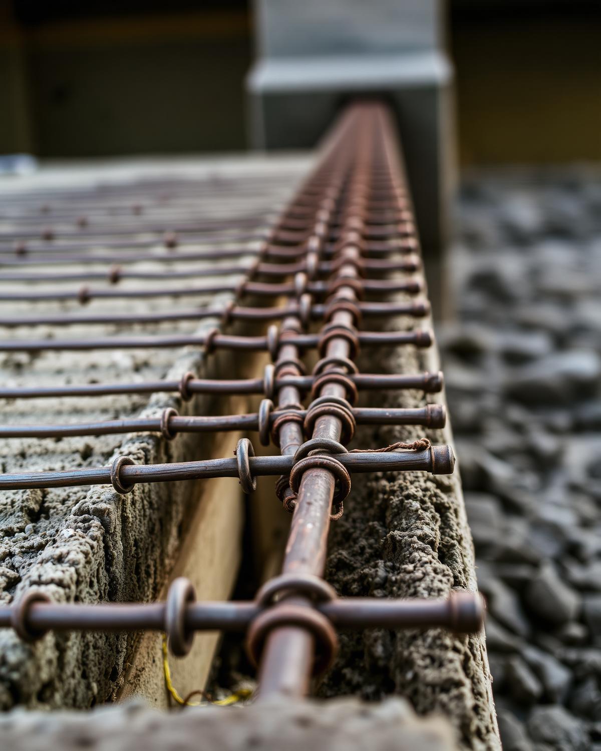 Steel rebar binding macro detail